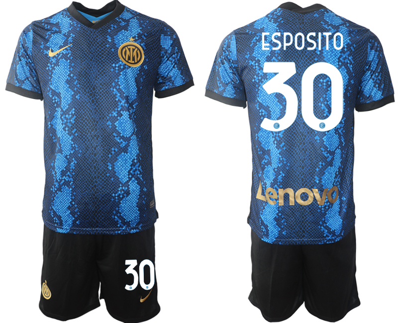 Men 2021-2022 Club Inter Milan home blue #30 Nike Soccer Jersey->inter milan jersey->Soccer Club Jersey